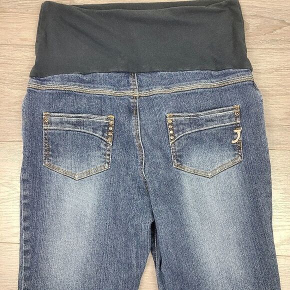 Thyme Maternity Cropped Denim Jeans Medium - Picture 8 of 16